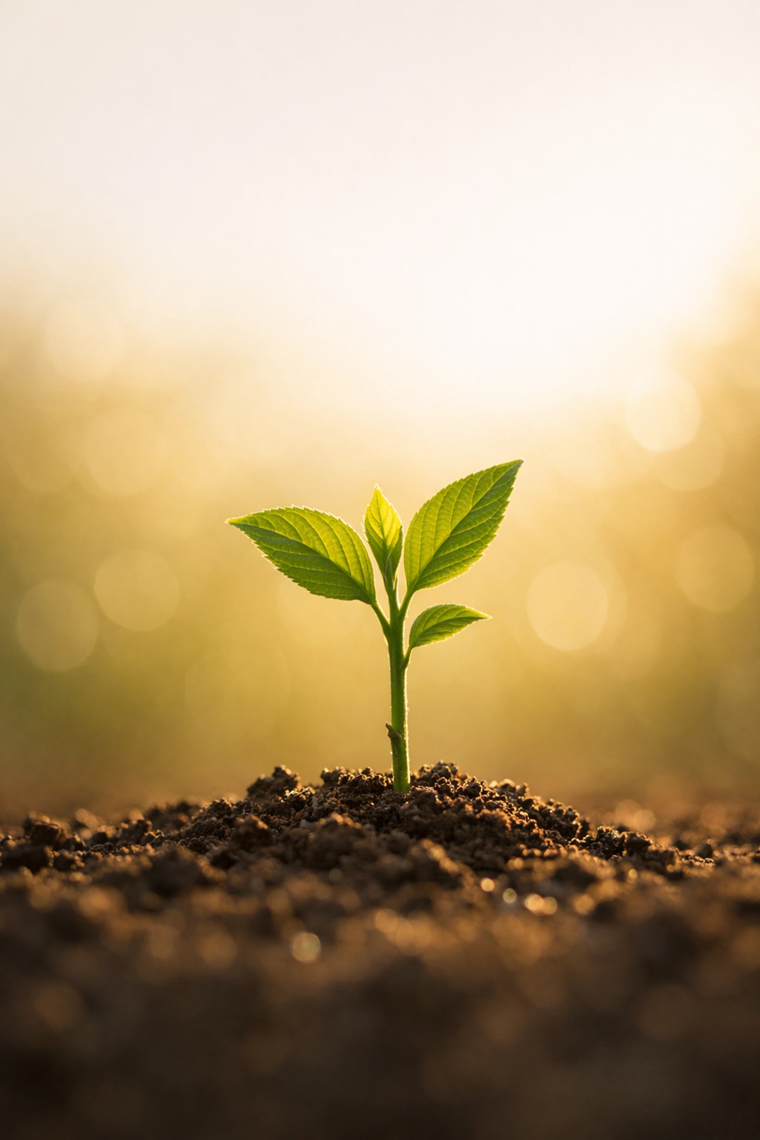 A small green plant growing in the sun, symbolizing resilience and growth after overcoming self-doubt.