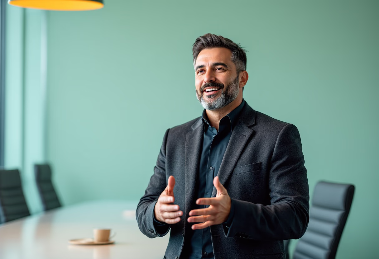 image of people working in an office setting (for an ai saas company)