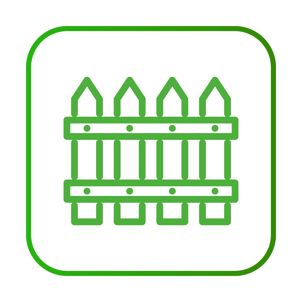 An icon of a fence, that represents marcos landscaping fence installation service.