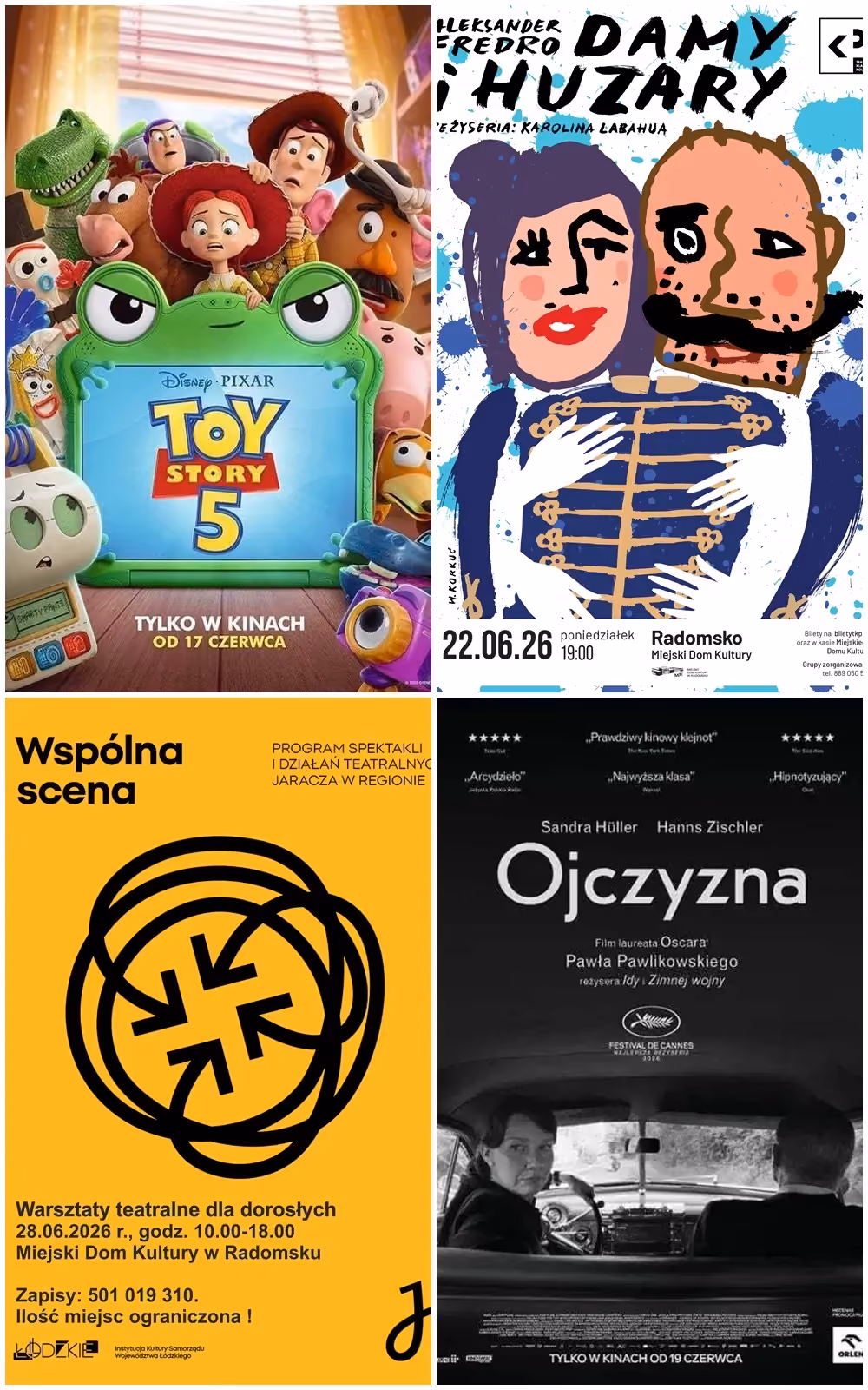Wydarzenia w Miejskim Domu Kultury w Radomsku w dn. 22-28.06.2026r.
