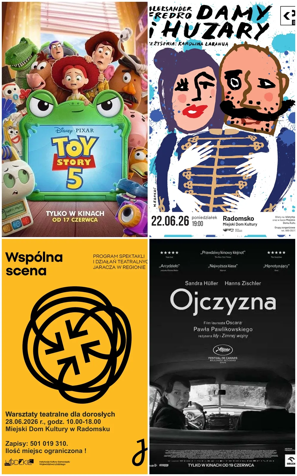 Wydarzenia w Miejskim Domu Kultury w Radomsku w dn. 22-28.06.2026r.