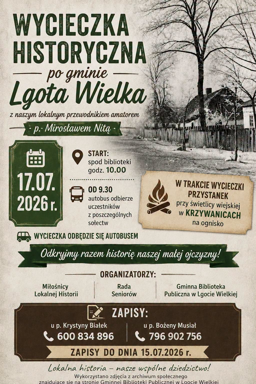 Wycieczka historyczna po Gminie Lgota Wielka