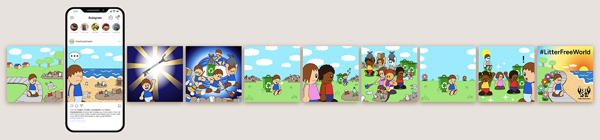 The Instagram carousel for the PSA campaign project.