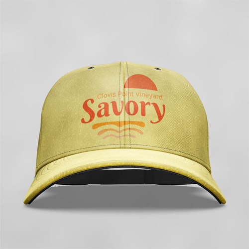 A cap made for the fictitious wine brand known as "Savory."