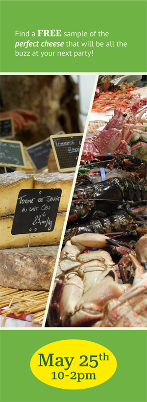 The fourth window decal for the promotional campaign for the fictitious "FreshMart" store.