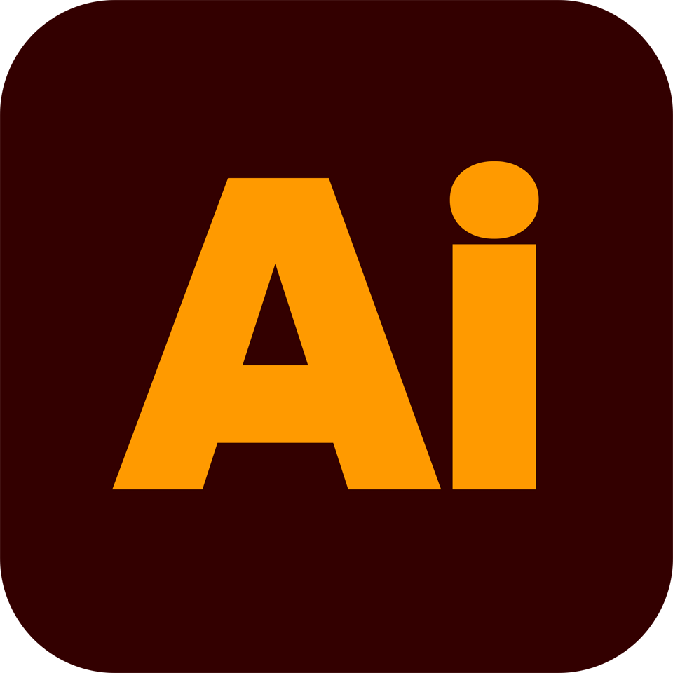 The Adobe Illustrator App logo, included to be used in the proficient skills section of this portfolio. Image obtained from Wikimedia Commons.