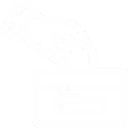 Hand inserting a coin into a donation box with a heart symbol.