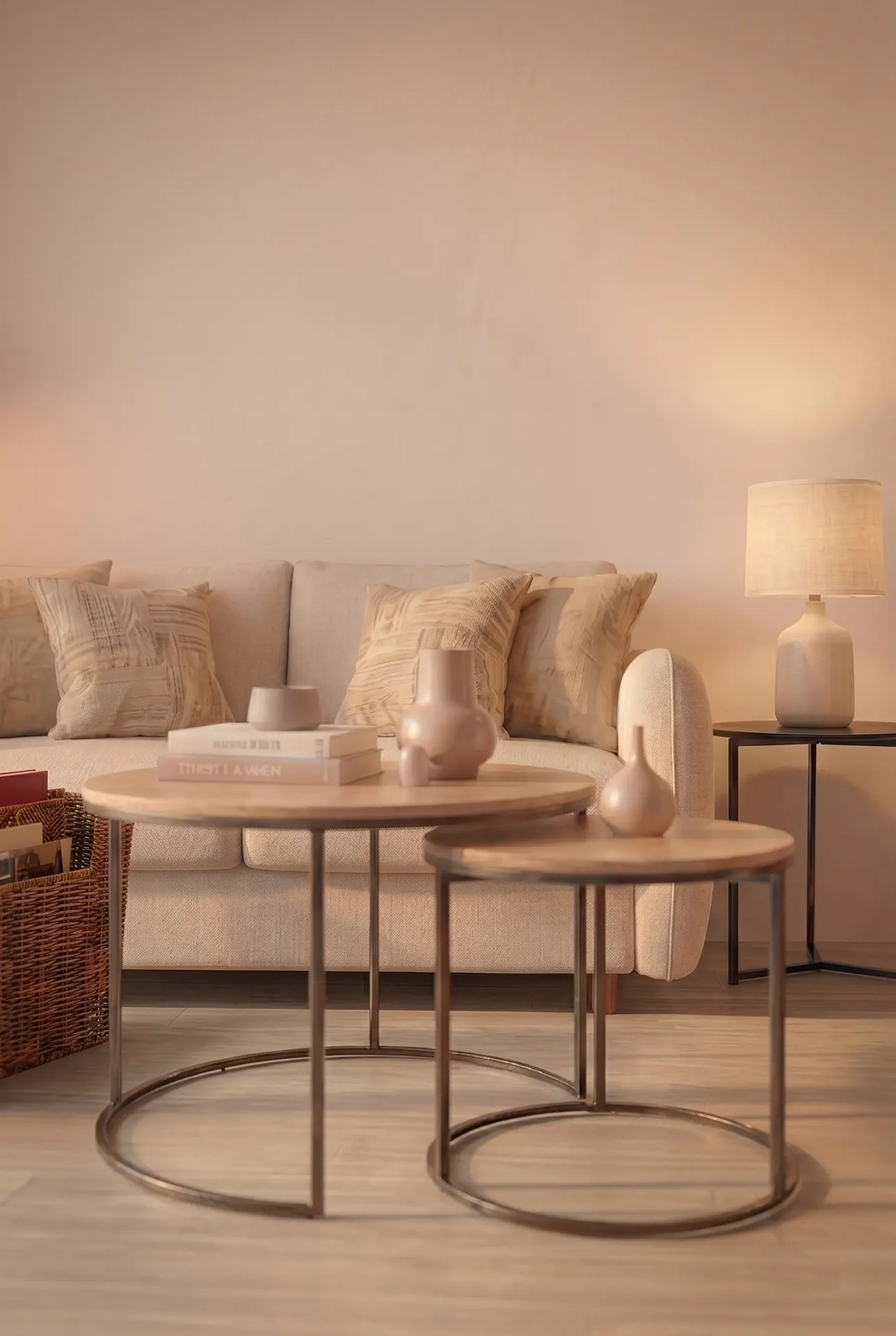 Becca interior - Living comedor equipado con muebles de diseño - Desarrollo inmobiliario en Bayahíbe.