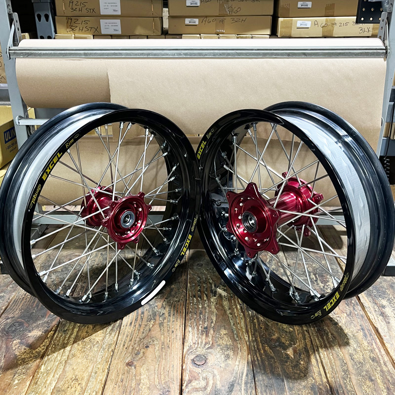 Special CR/F 02-12 Supermoto Wheel Set Excel Rims 16.5x3.50 / 17x5.00