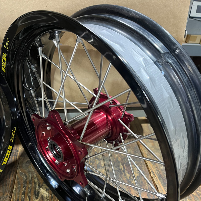 Special CR/F 02-12 Supermoto Wheel Set Excel Rims 16.5x3.50 / 17x5.00