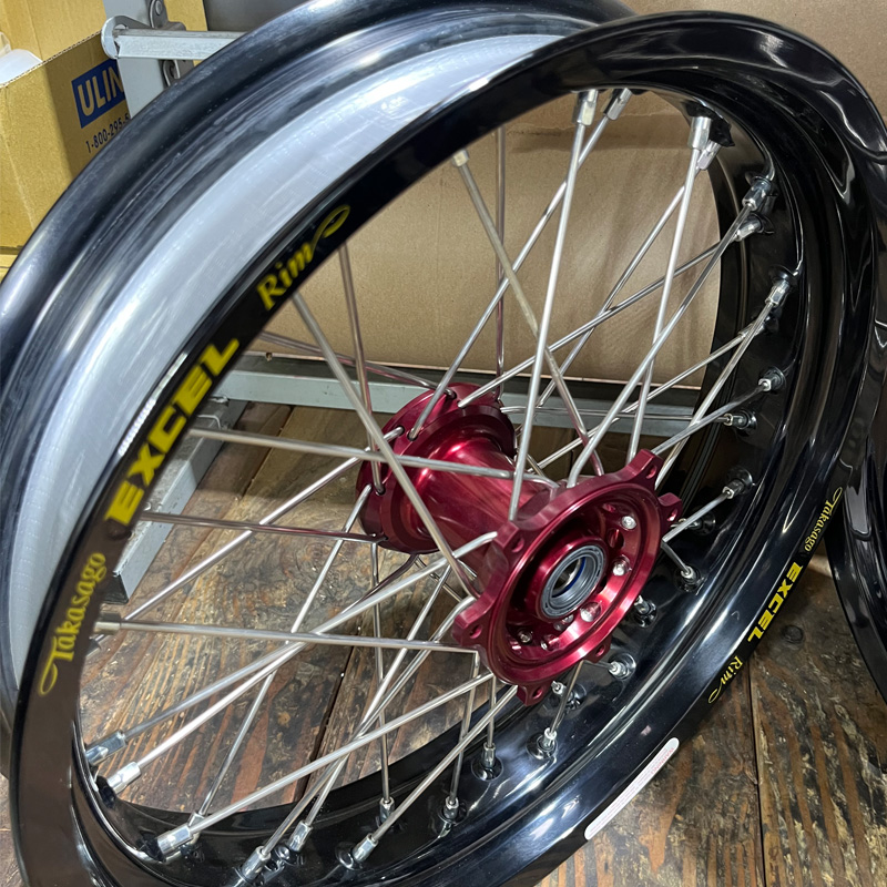 Special CR/F 02-12 Supermoto Wheel Set Excel Rims 16.5x3.50 / 17x5.00
