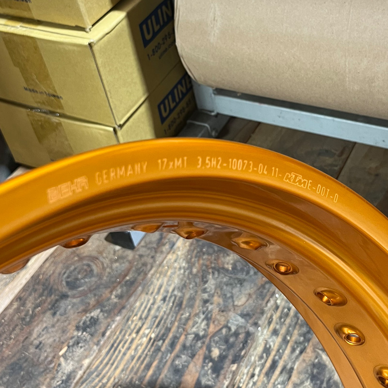 Special Behr German Supermoto Rims Set 17X3.50 / 17X5.50 36H 