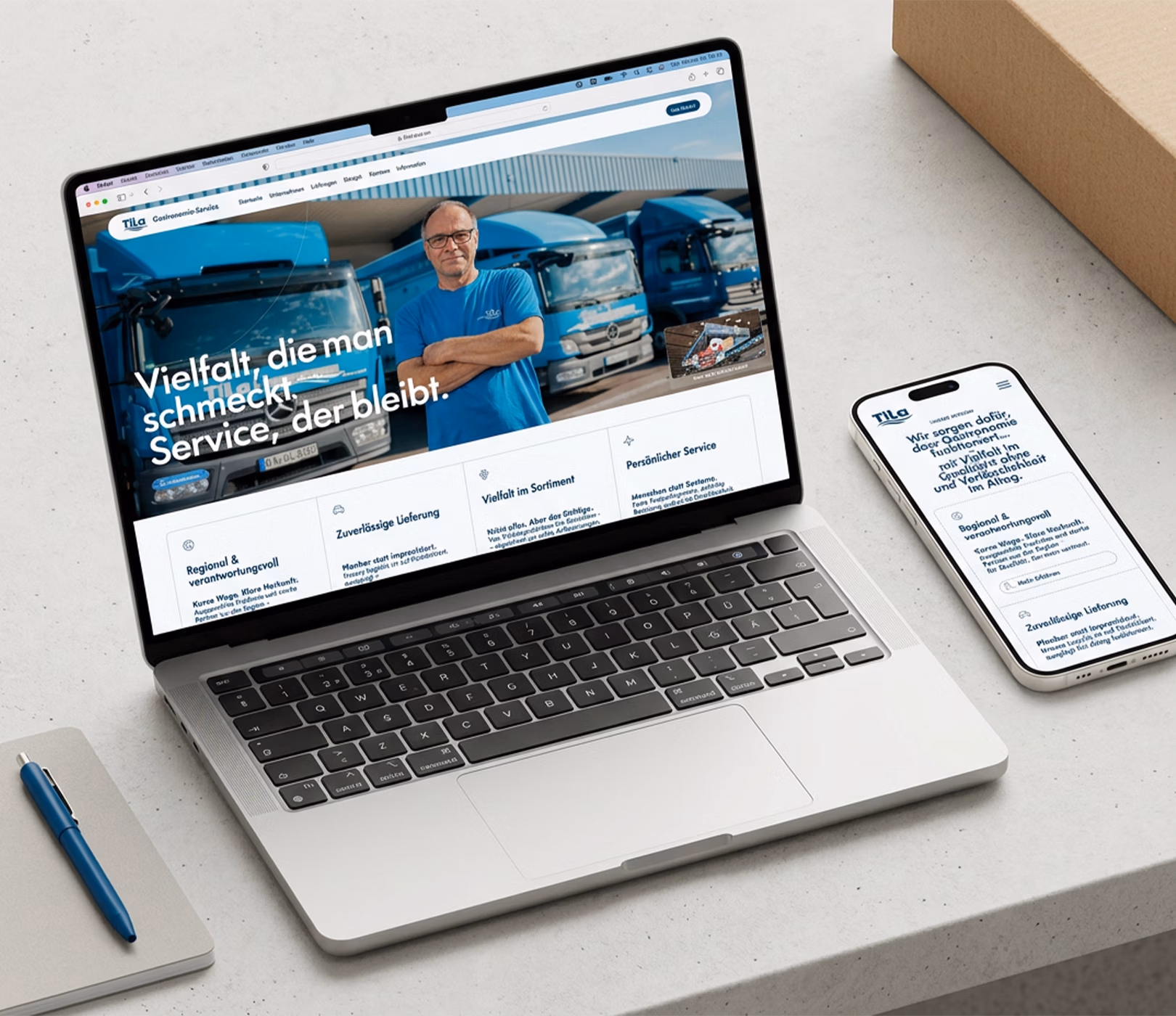 Frisch auf dem Teller. Nie am Herd gestanden.