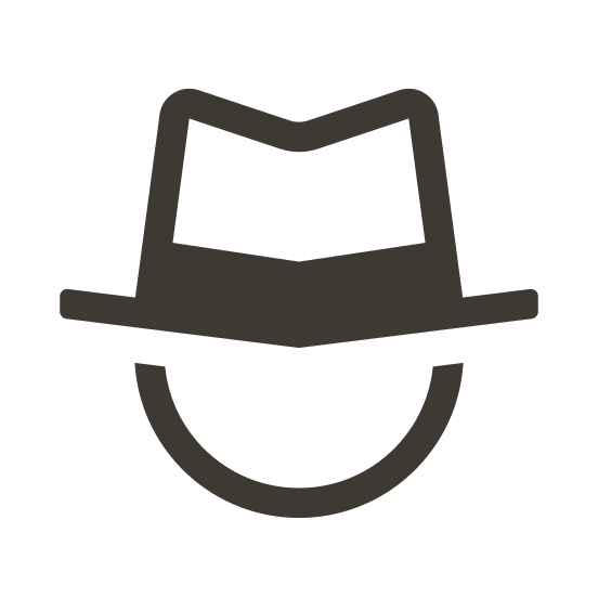 Silhouette of a person wearing a fedora hat, symbolizing anonymity or fraud.