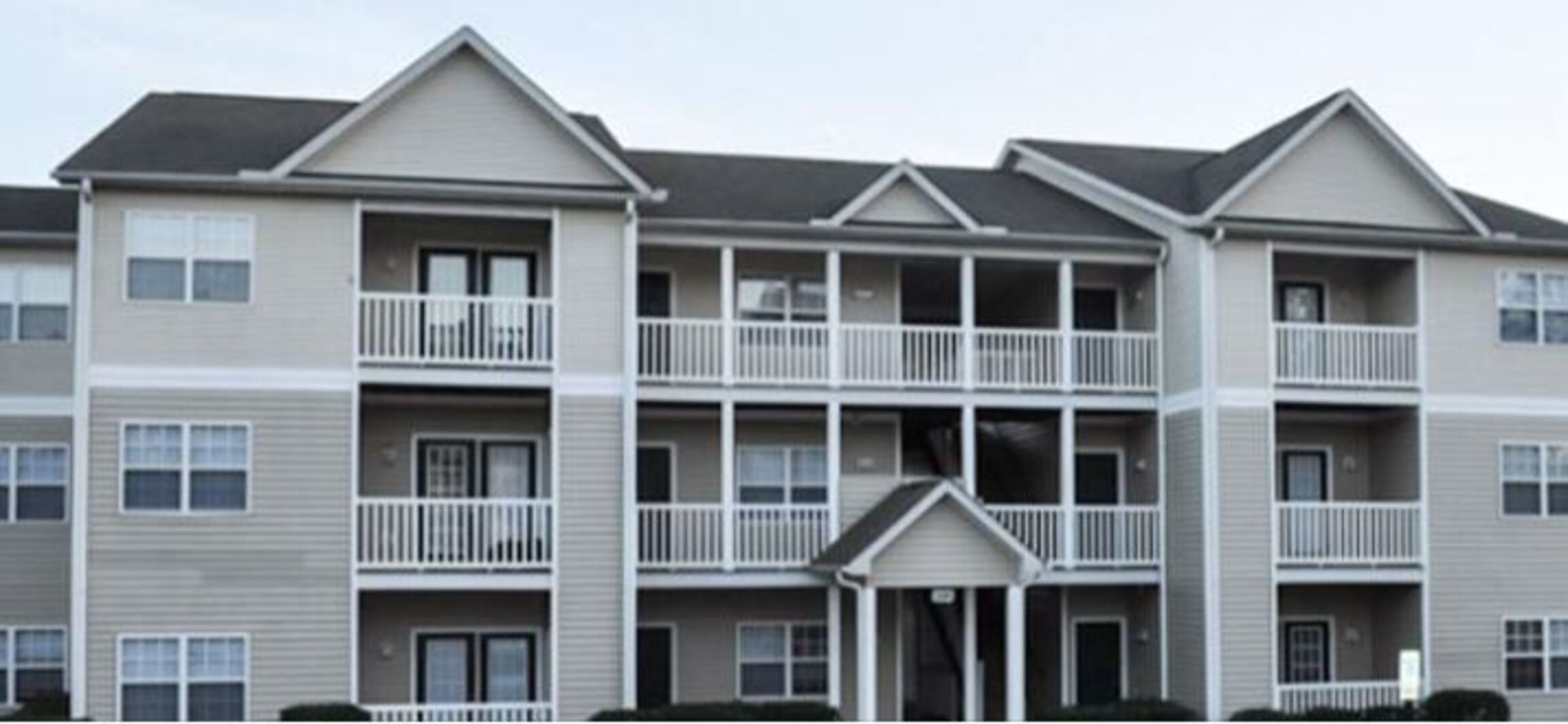 Exterior of apartment building