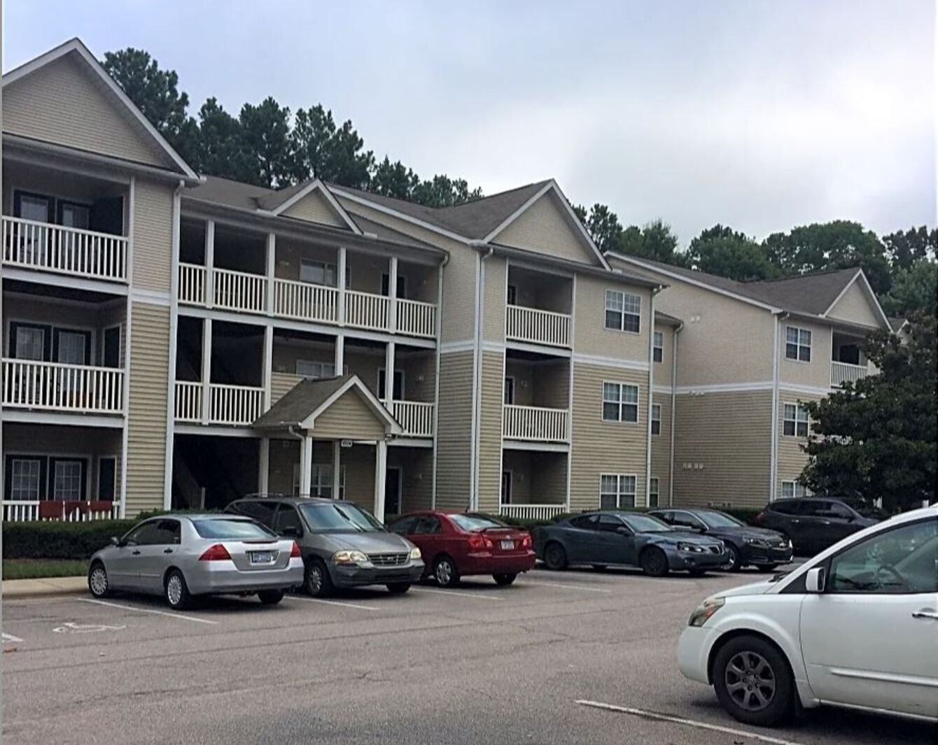 Exterior of apartment building