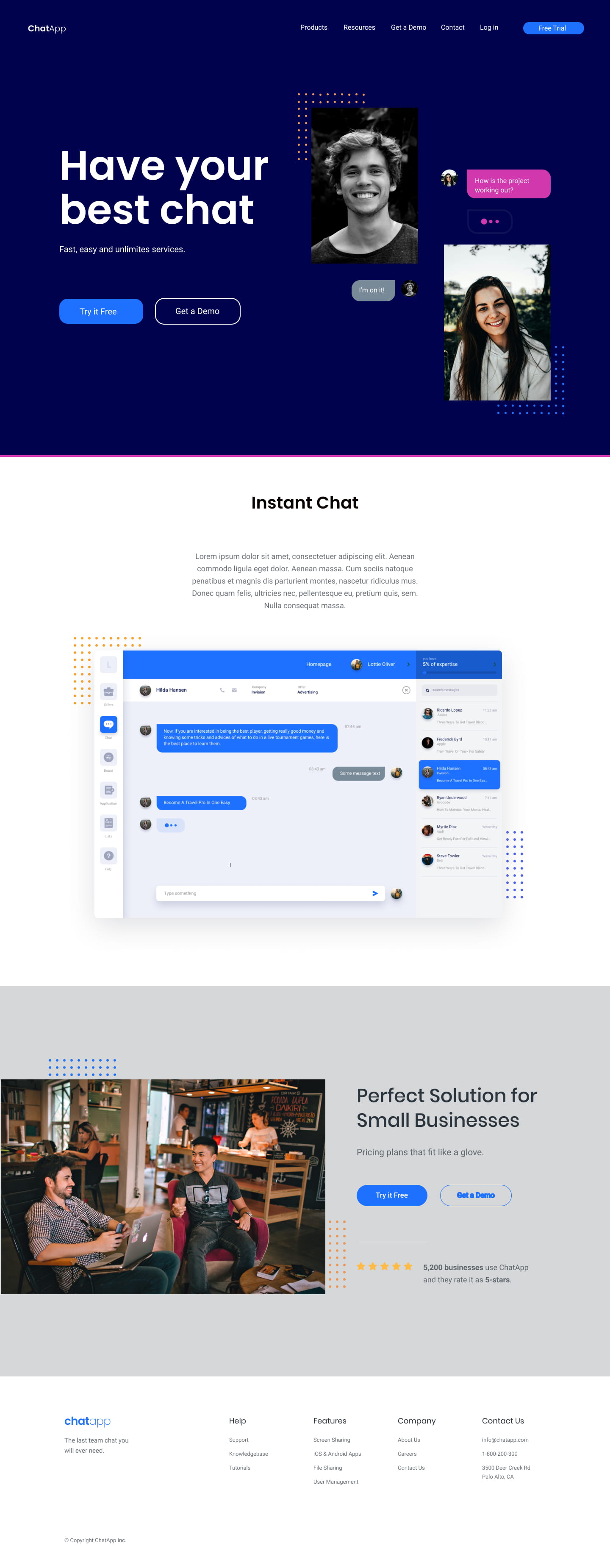 A screenshot of web page