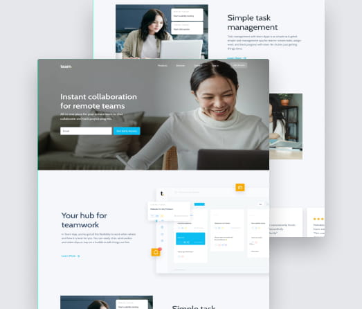 A mockup of a project