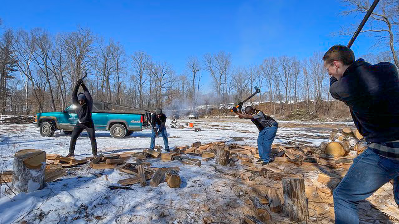 The Fire In Their Hearts: Seminarians in Indiana provide free firewood to the disadvantaged