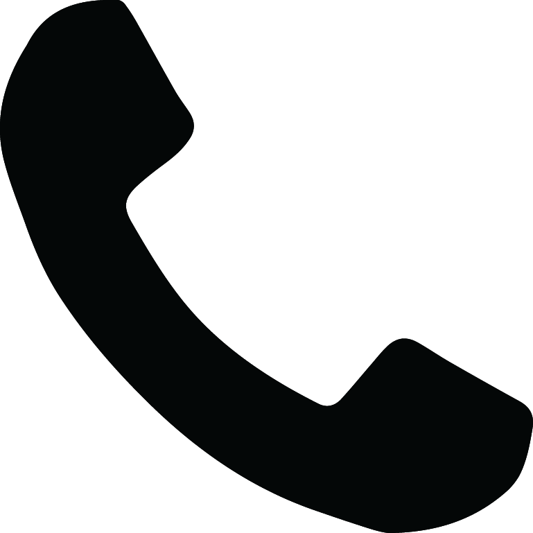 Black telephone handset icon.