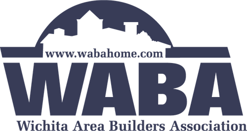 WABA logo with silhouette of houses and text Wichita Area Builders Association.