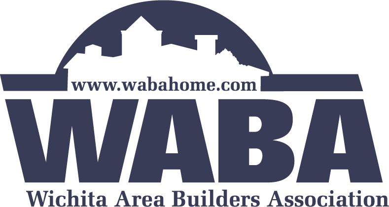 WABA logo with silhouette of houses and text Wichita Area Builders Association.