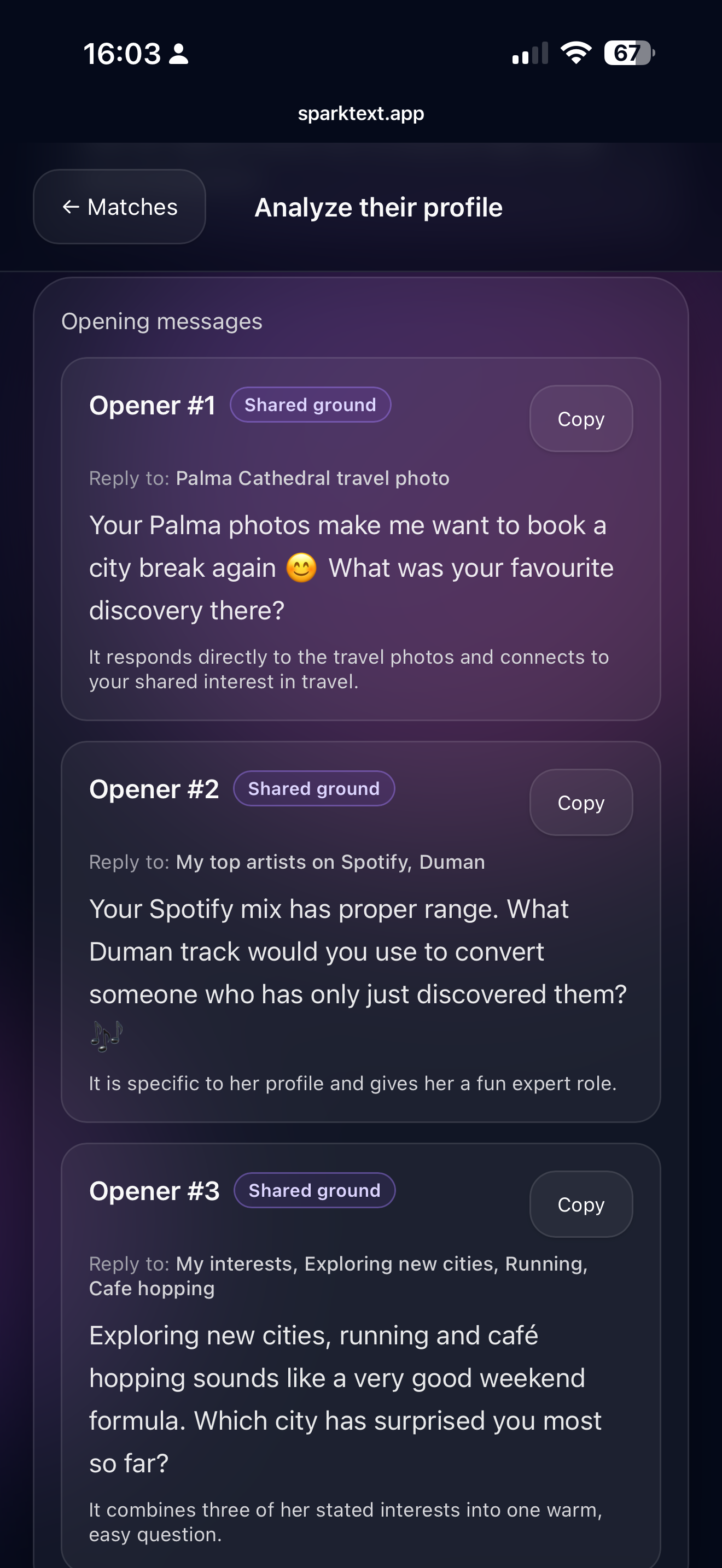 Ready to send opening messages