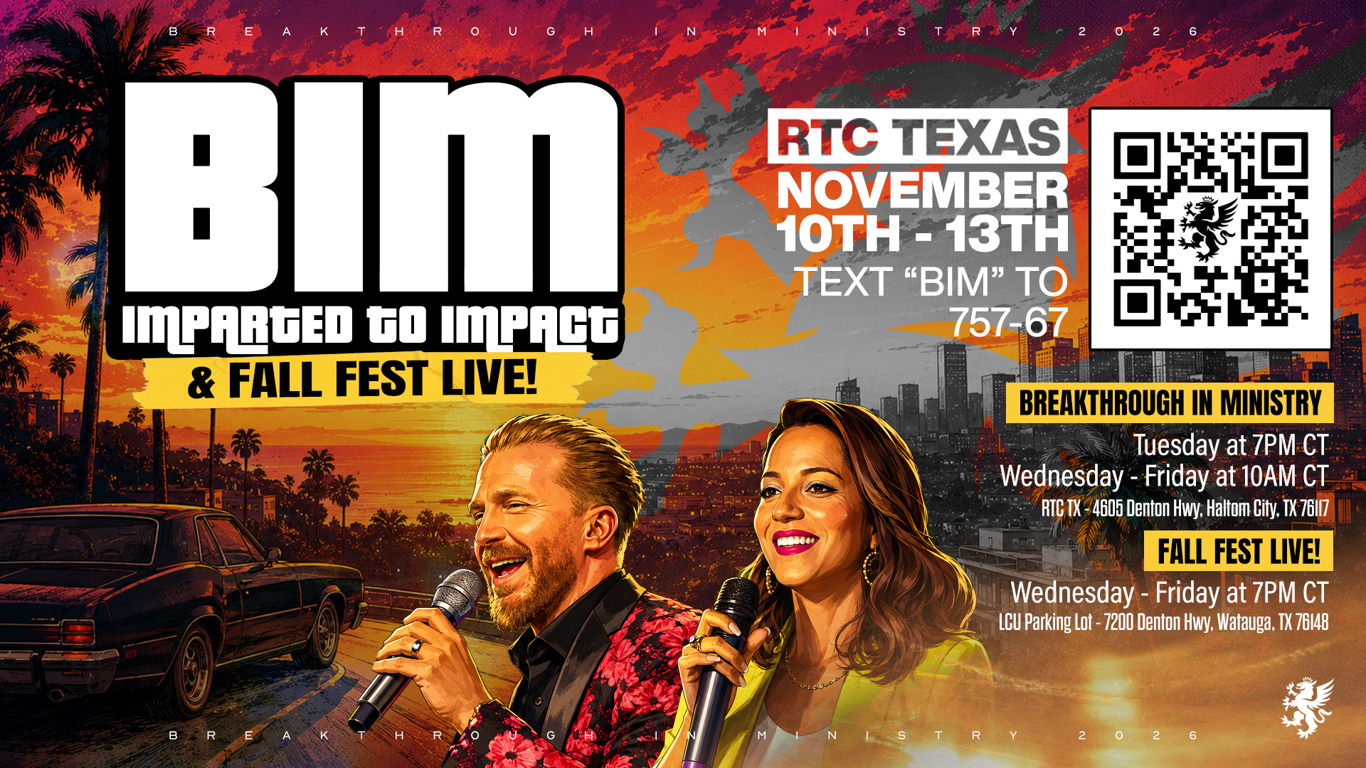 Breakthrough in Ministry & Revival Today Crusade — Revival Today Church Texas, November 10–13, 2026