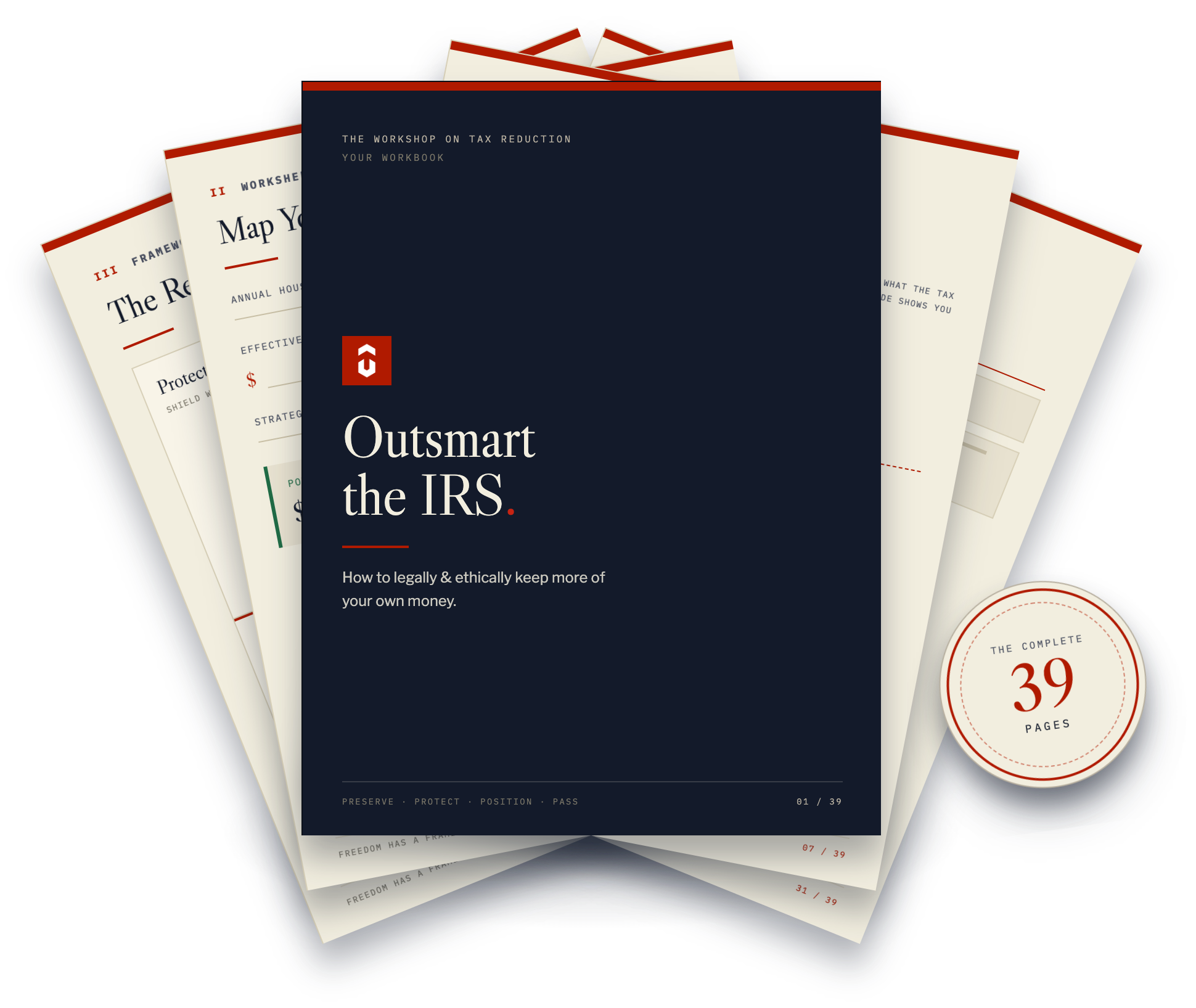 Outsmart the IRS … the complete 39-page Workshop On Tax Reduction workbook