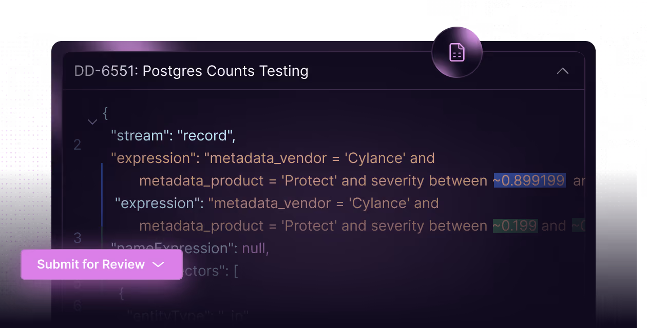 Code snippet for SumoLogic detection of unauthorized IAM role assumption using AWS CloudTrail logs with highlighted terms: scope and readability.