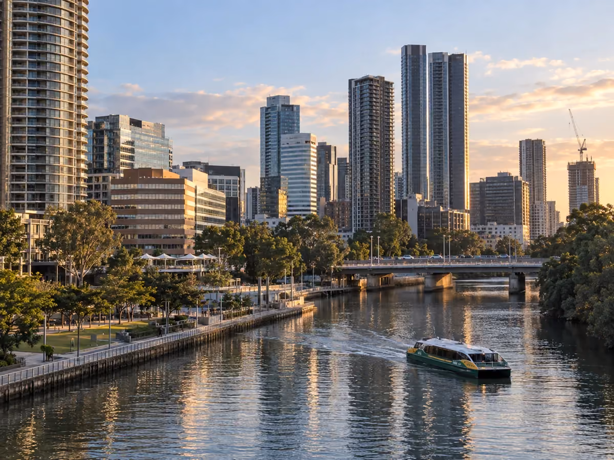 Parramatta CBD skyline along the Parramatta River, where Elscomm provides IT services