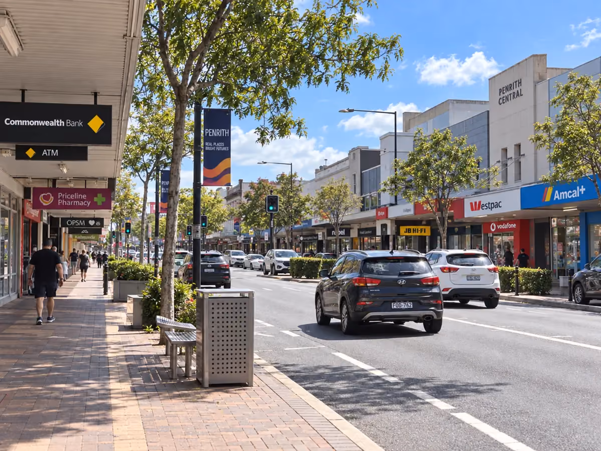 High Street in the Penrith CBD, where Elscomm provides IT support