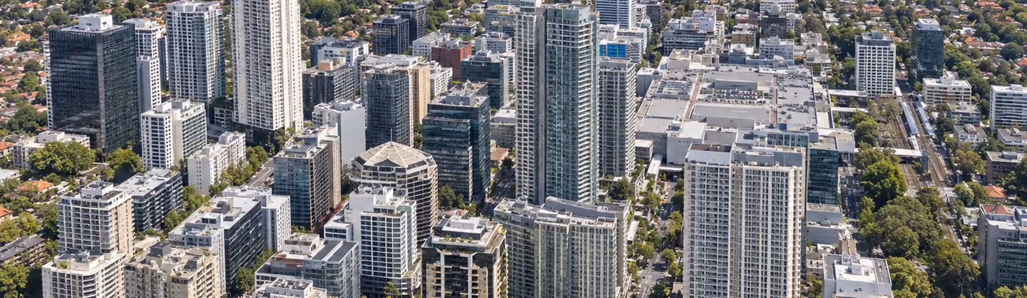 Chatswood office towers and the rail interchange, the area Elscomm serves