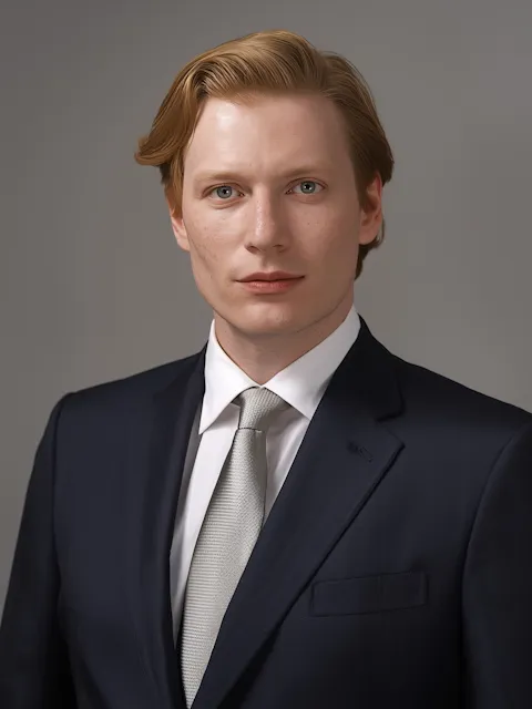 Professional man portrait with neutral background