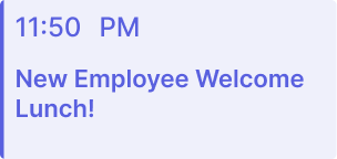 Digital reminder showing 11:50 PM notification message