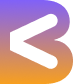 Abstract logo of a stylized letter B with a modern gradient from purple to orange.