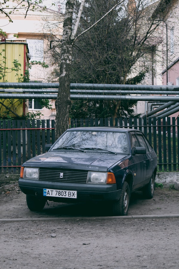 a car parked on the side of the road
