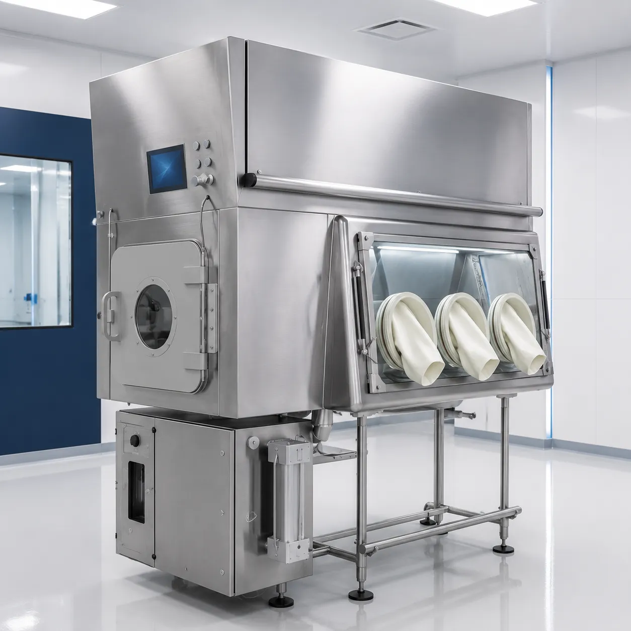 Damgaard Solutions cleanroom aseptic isolator available for rental in Allerod, Denmark