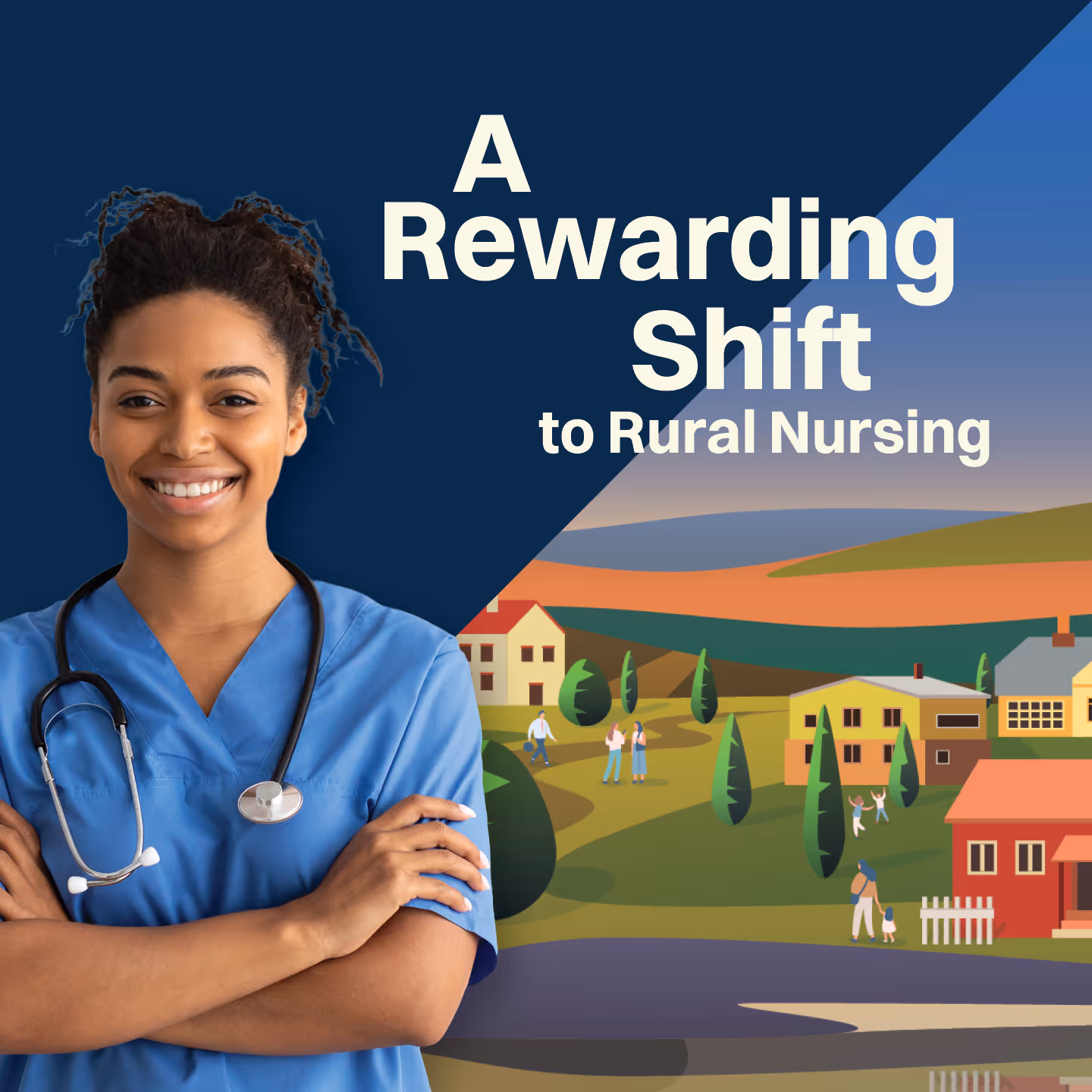 A graphic showing a nurse saying A rewarding shirt