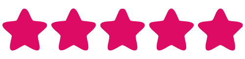 Sterne als Bewertung in Pink