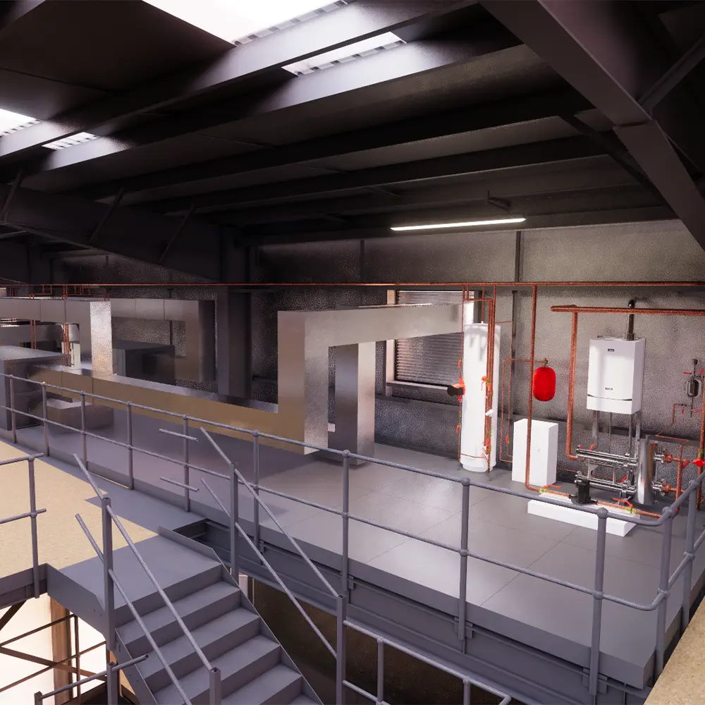 Aurora project — management block plantroom
