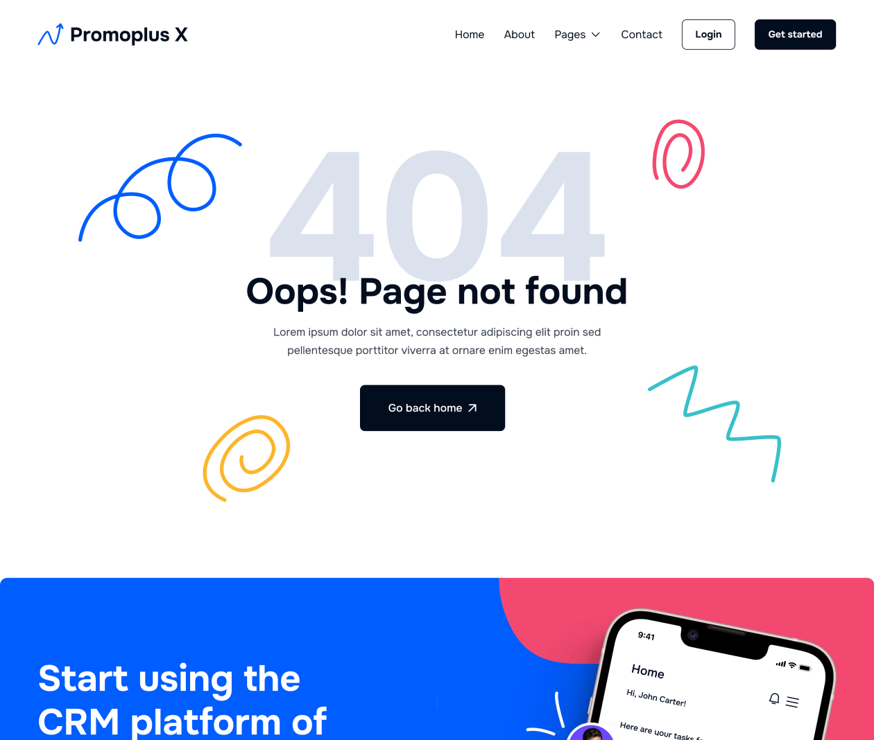 404 Not Found - Promoplus X Webflow Template