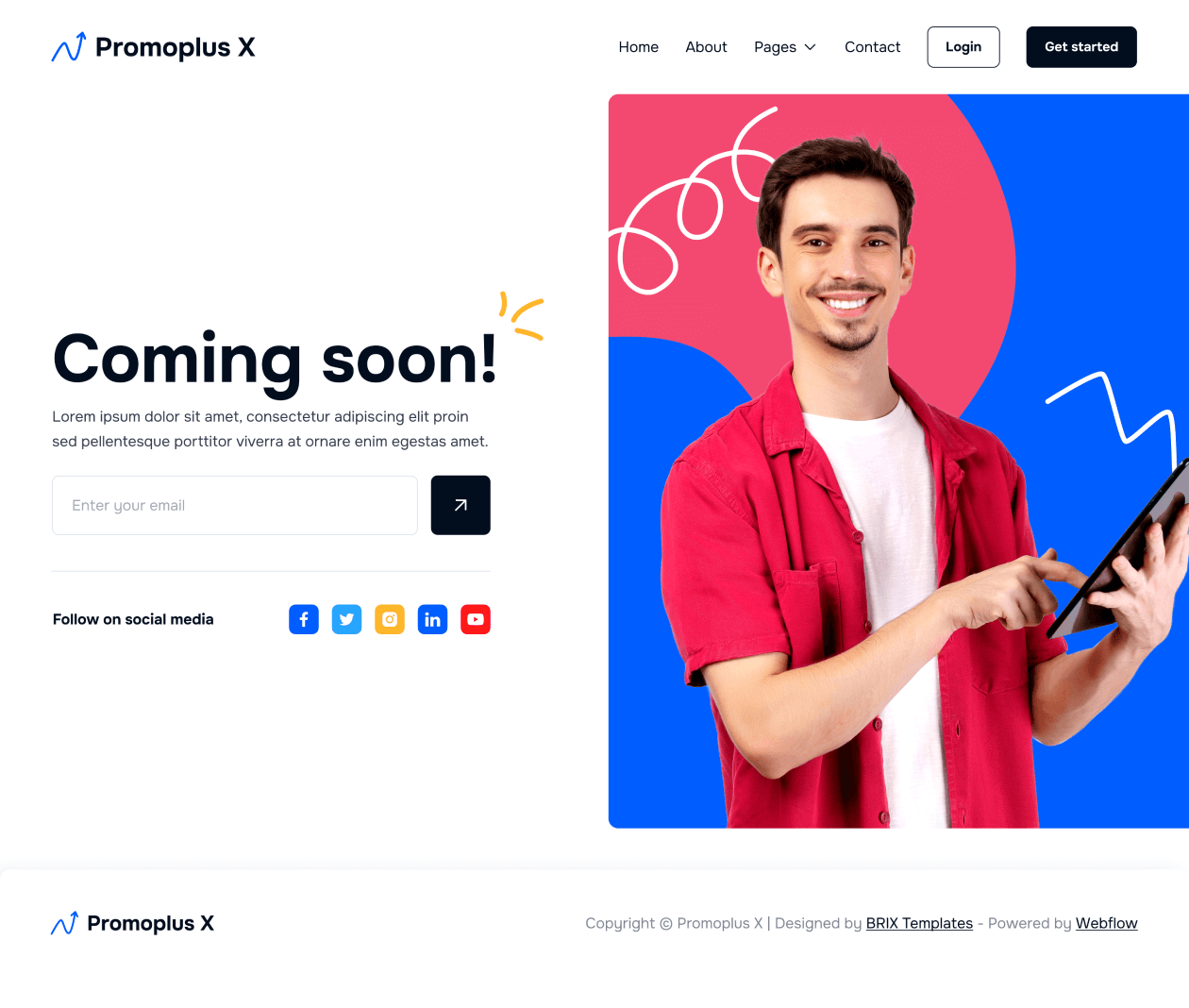 Coming Soon - Promoplus X Webflow Template
