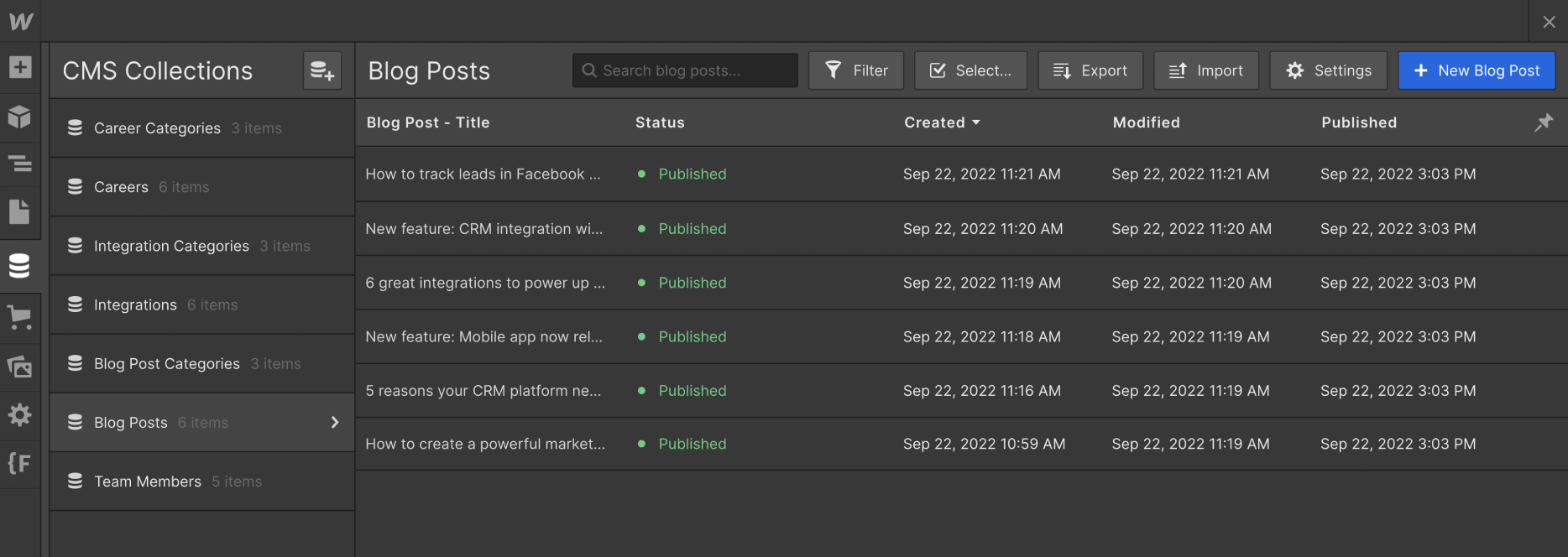 CMS Collection - Promoplus X Webflow Template