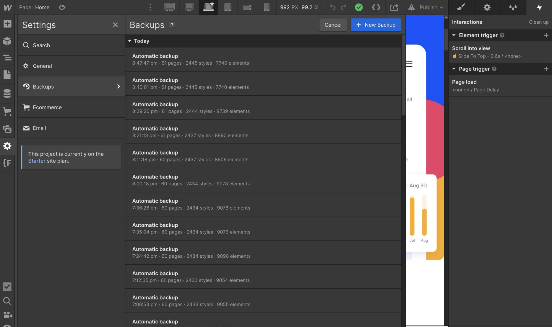 Backups - Promoplus X Webflow Template