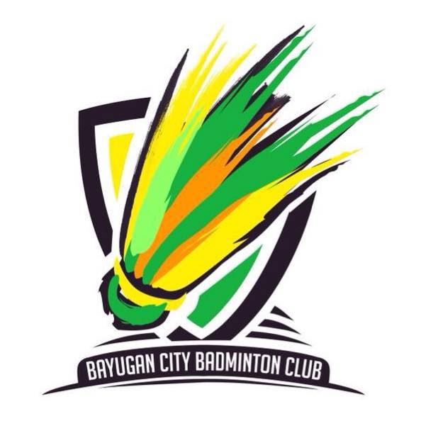 Logo featuring a colorful badminton shuttlecock with yellow, green, and orange feathers and the text 'Bayugan City Badminton Club'.