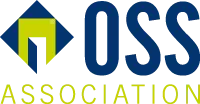 OSS Association logo with blue diamond and green doorway graphic above stylized letters.
