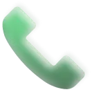Grüner Telefonhörer, Symbol für Anruf oder Telefonieren.