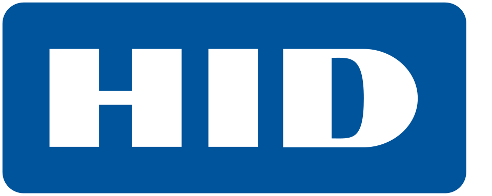 HID Schriftzug in weißen Großbuchstaben auf blauem Hintergrund mit abgerundeten Ecken.
