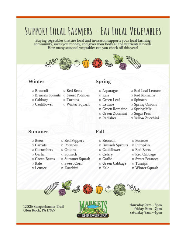 Check out vegetables in season all months of the year